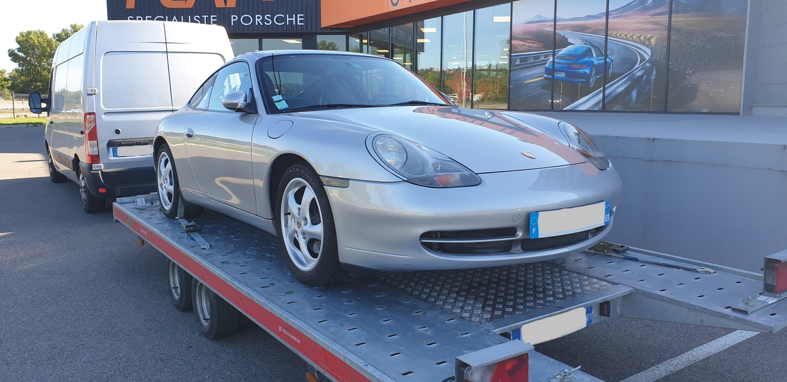 Transport d'une Porsche 996 3,4l